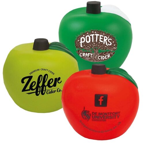 Pomme anti-stress en mousse, versions rouge et verte