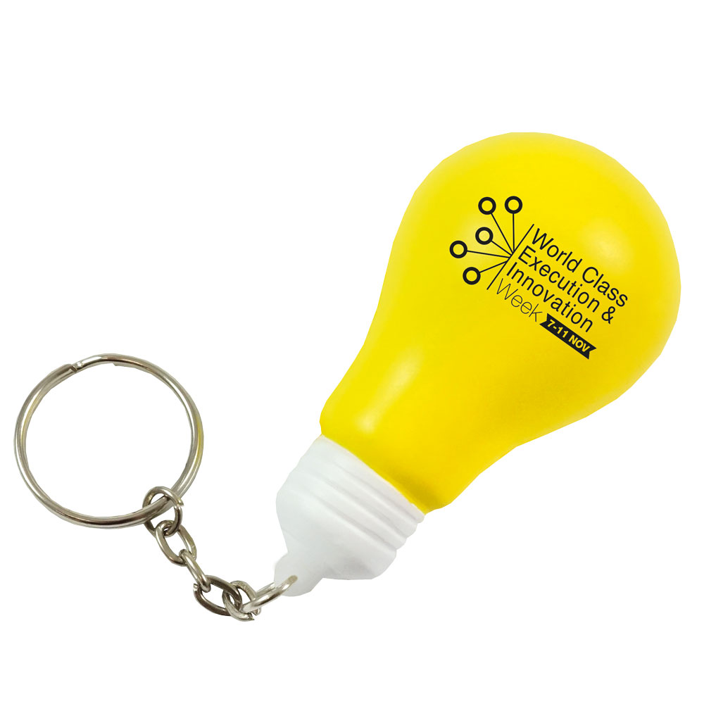 Porte-clés anti-stress ampoule