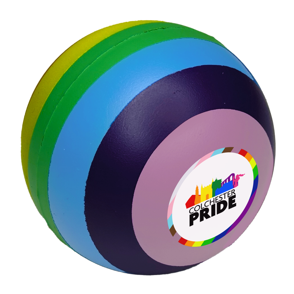 Balle anti-stress arc-en-ciel 70 mm — vue 2