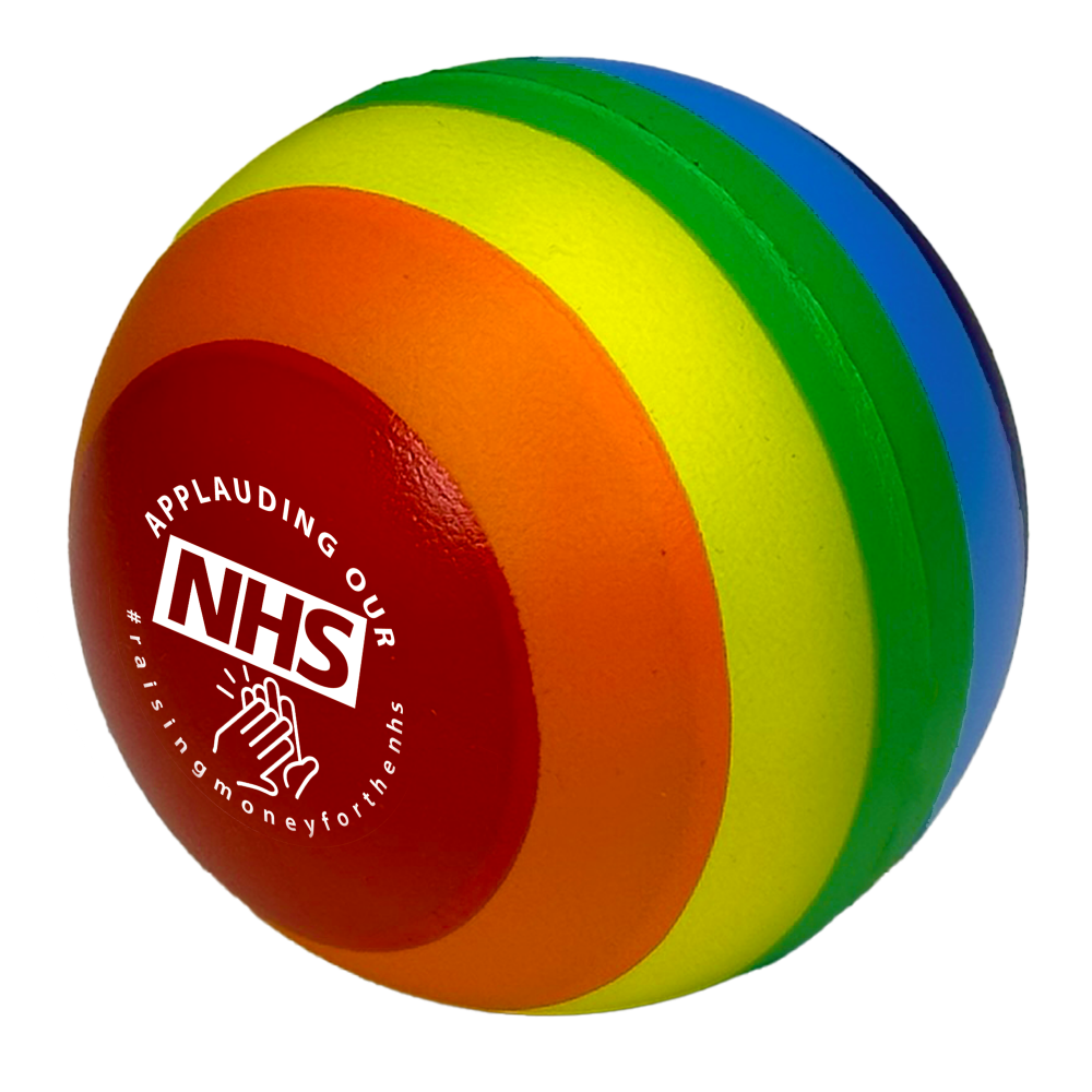 Balle anti-stress arc-en-ciel 70 mm — vue 3