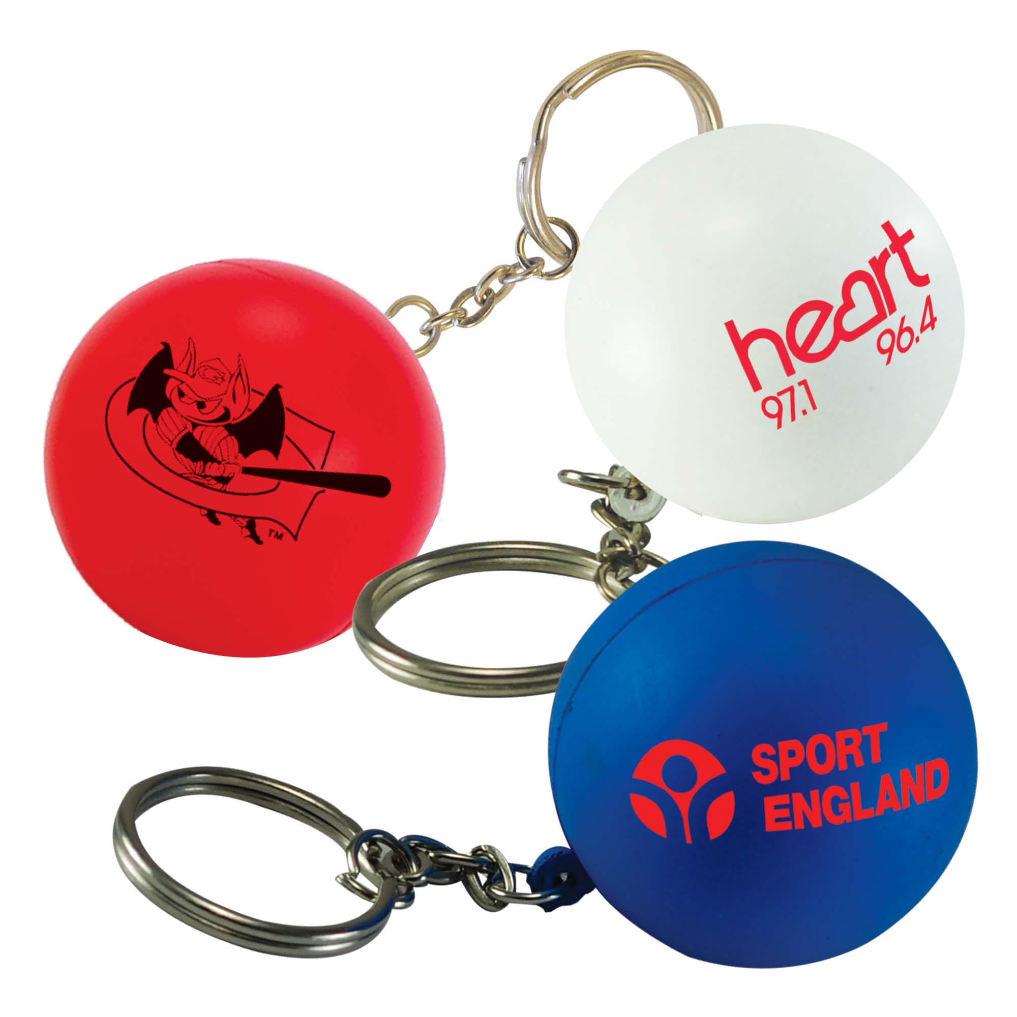 Porte-clés balle anti-stress 38 mm — vue 1