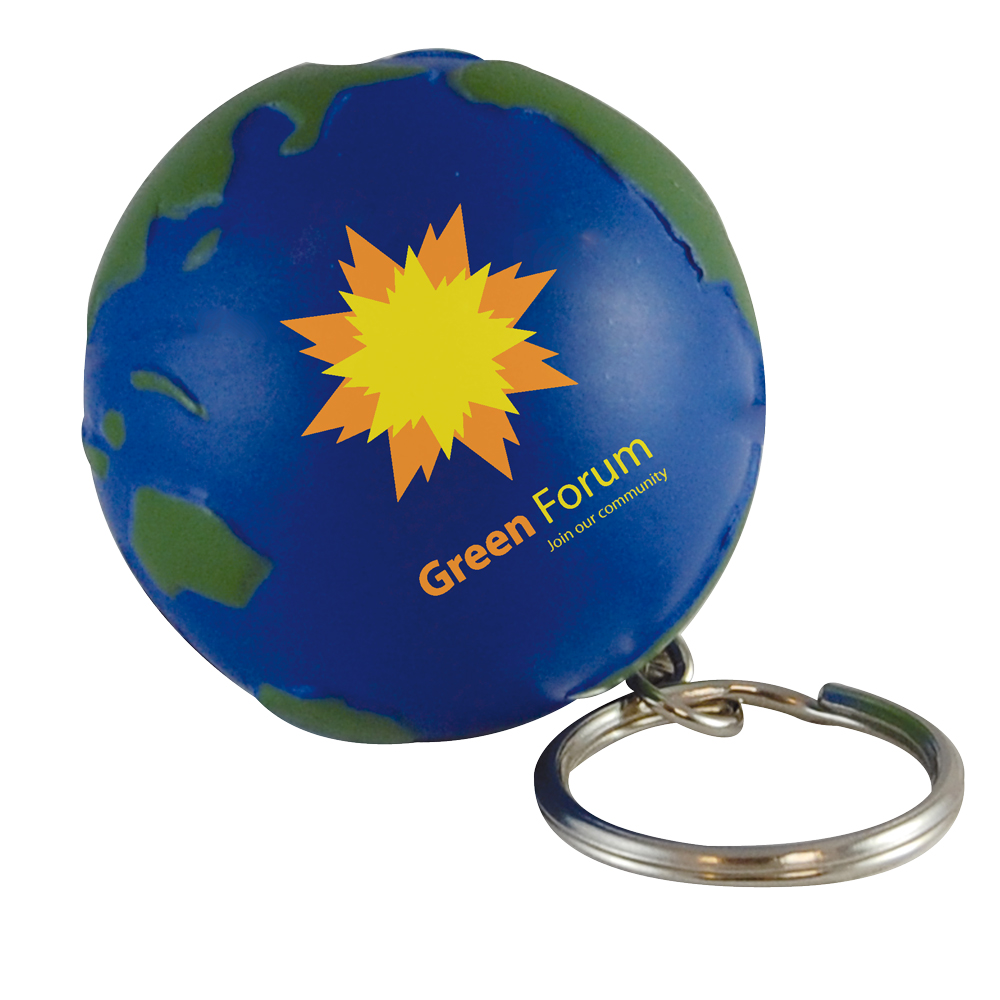 Porte-clés globe anti-stress 38 mm — vue 1