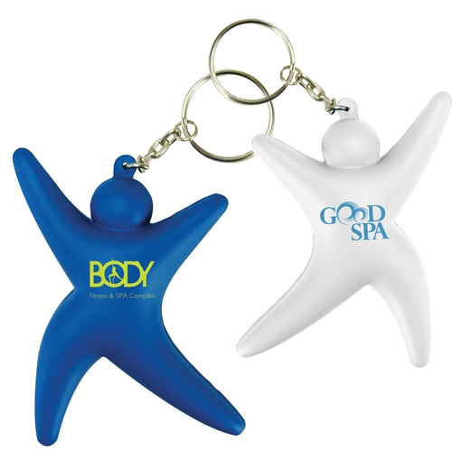 Porte-clés gymnaste anti-stress 77 mm — vue 3