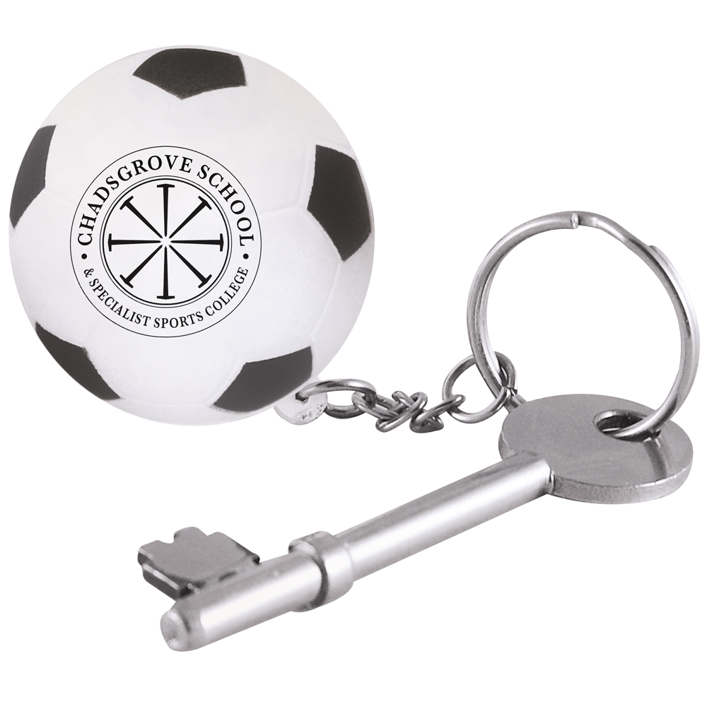 Porte-clés football anti-stress 38 mm — vue 1