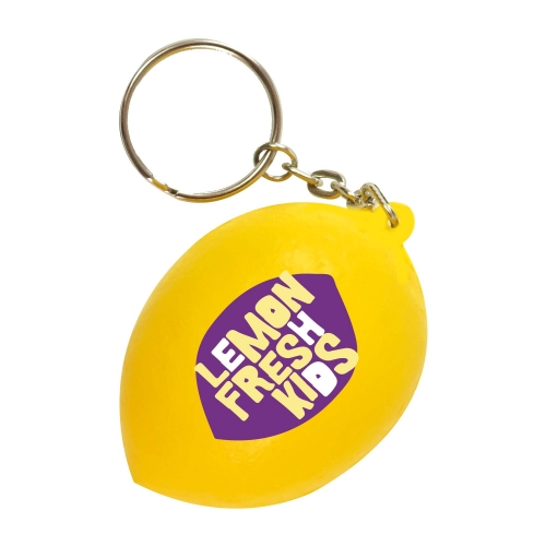 Porte-clés citron anti-stress 48 mm — vue 1