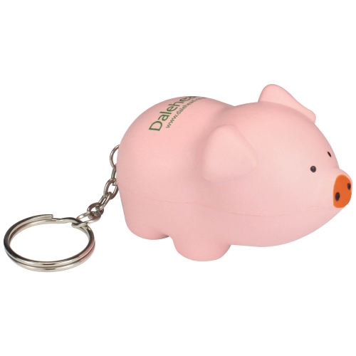 Porte-clés cochon anti-stress 68 mm — vue 1
